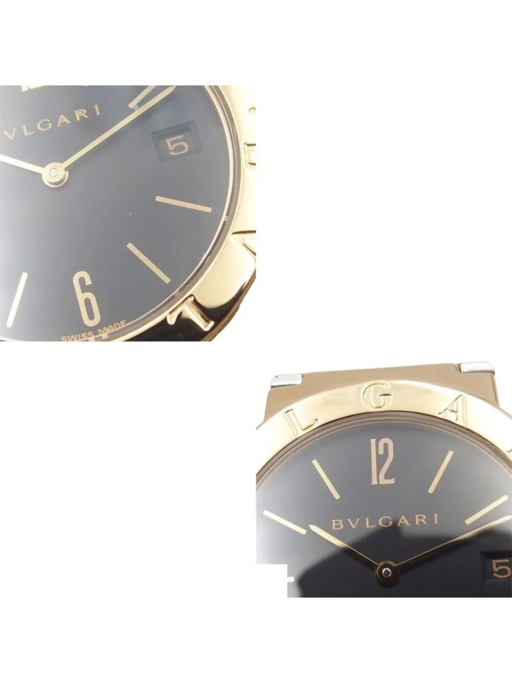 Bvlgari Black 18K Yellow Gold SS Watch Quartz